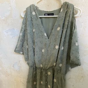 Zara midi polka dot dress